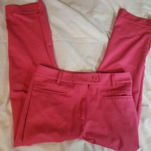 Betabrand Crop Lite Dress Pant Yoga Pants - Raspberry Beret - M